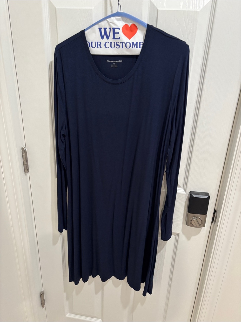 Amazon Essentials Navy Long Sleeve Swing Dress